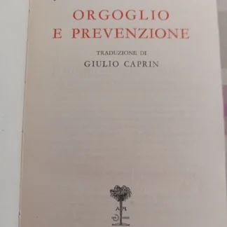 Jane Austen ORGOGLIO E PREVENZIONE rare first italian edition