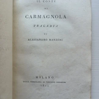 Alessandro Manzoni IL CONTE DI CARMAGNOLA