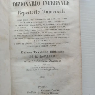 DIZIONARIO INFERNALE C. de Plancy